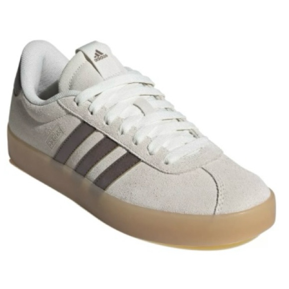 Adidas VL 3.0 Court Sneaker Beige Cream White  Brown 9.5